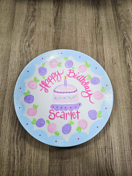 Personalized Birthday Plate Finished