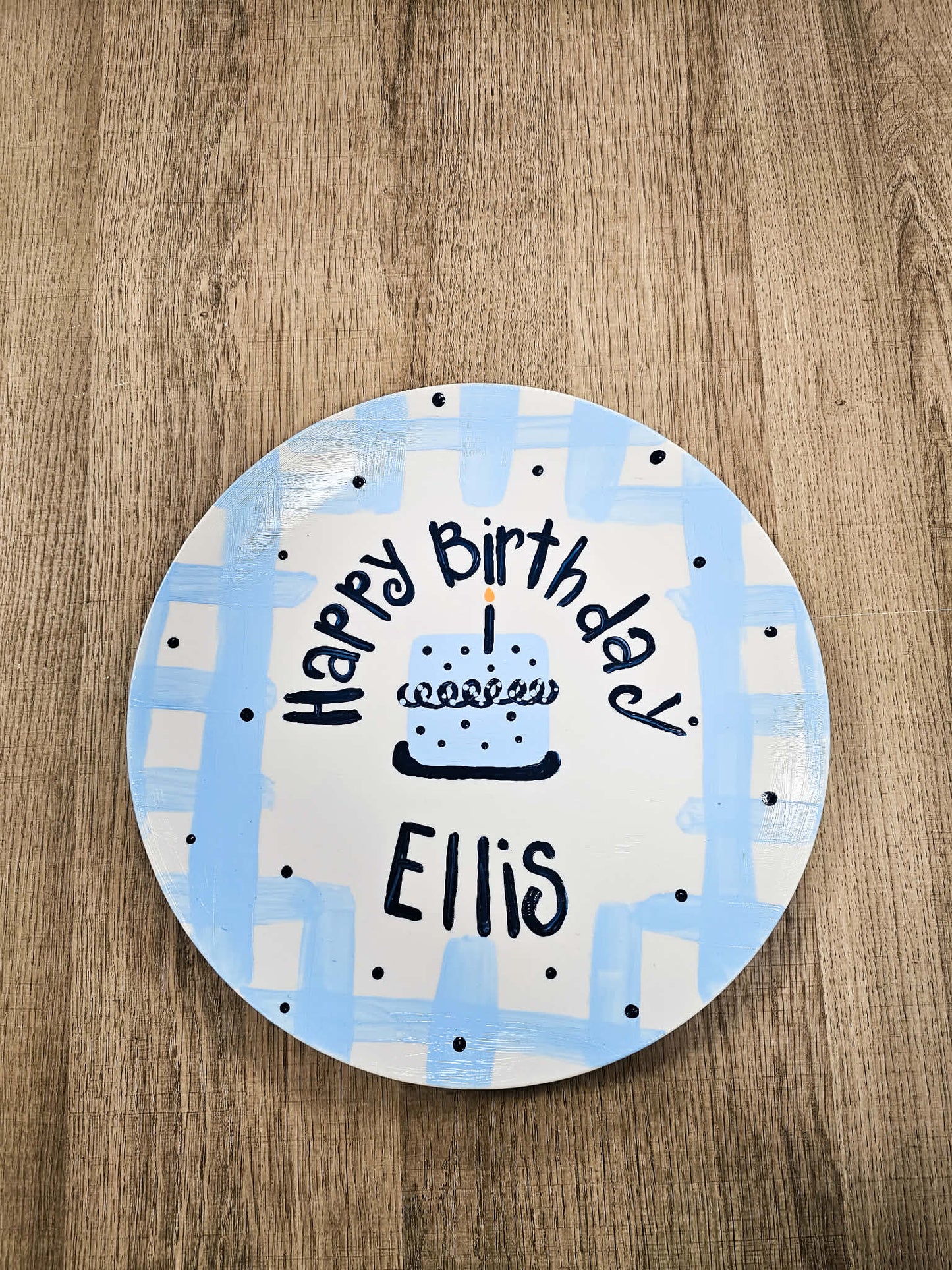 Personalized Birthday Plate Finished